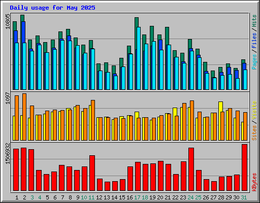 Daily usage for May 2025