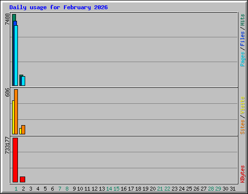 Daily usage for February 2026