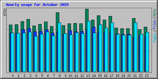 Hourly usage for October 2025