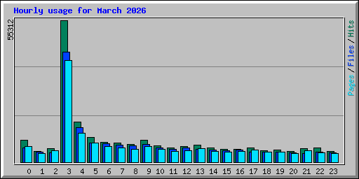 Hourly usage for March 2026