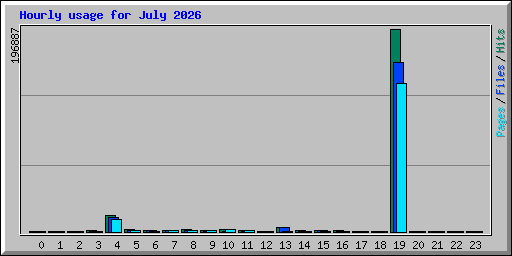 Hourly usage for July 2026