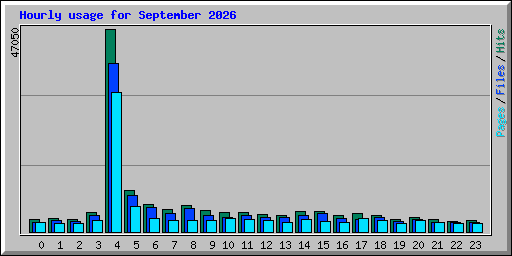 Hourly usage for September 2026
